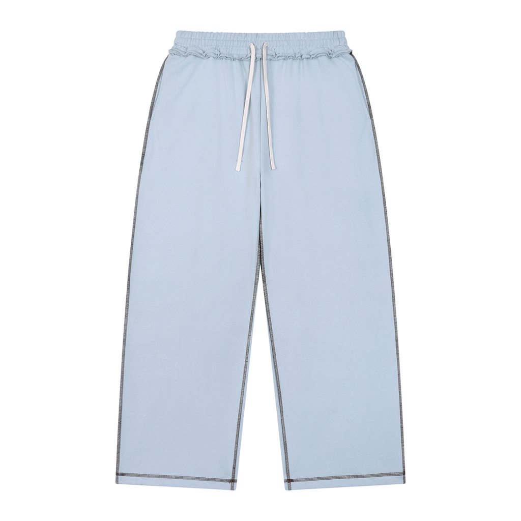 Unisex Raw Edge Topstitch Sweatpants