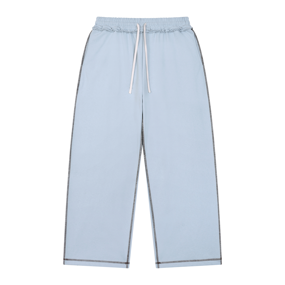 Unisex Raw Edge Topstitch Sweatpants