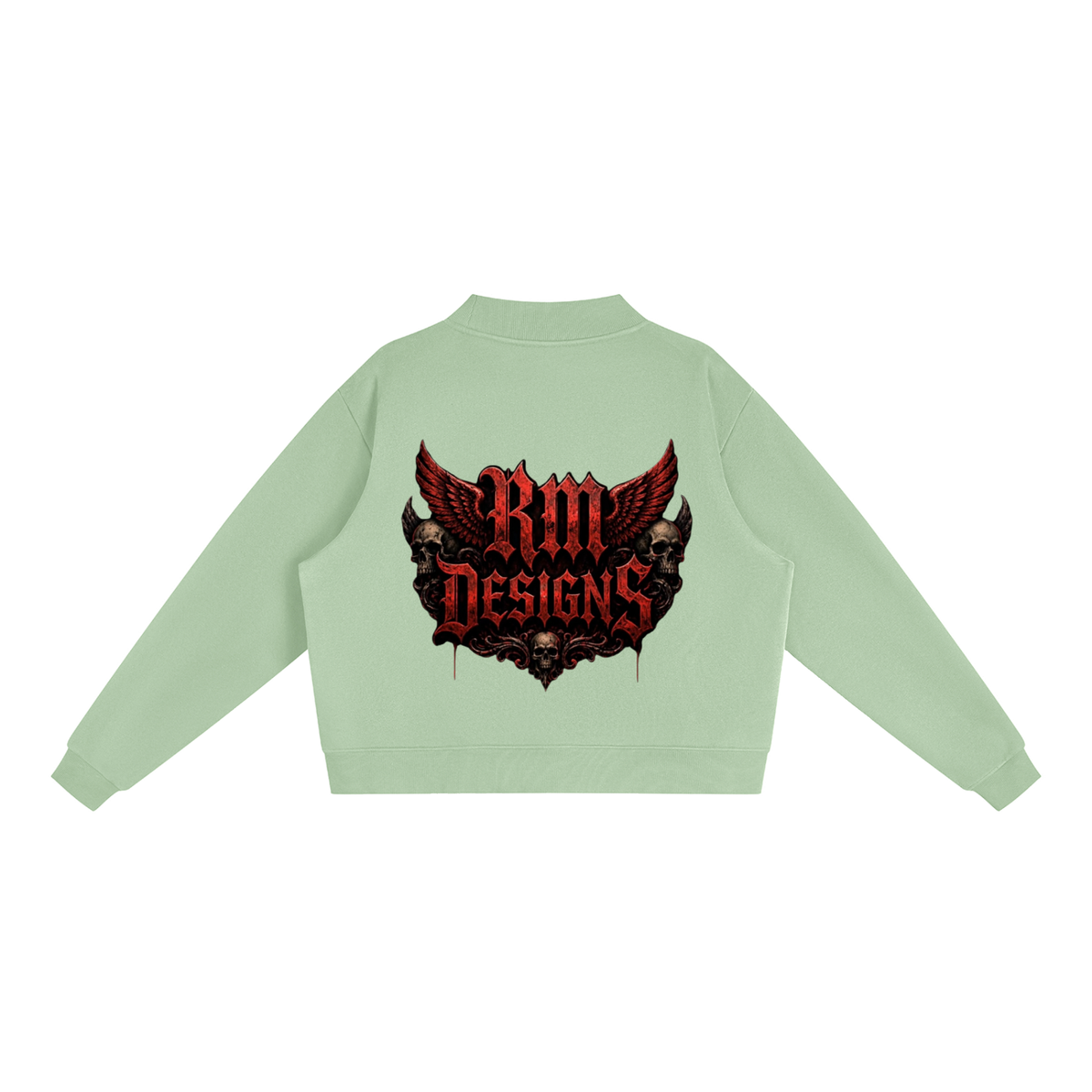 Essential Fleece Mock-Neck Crew Sweatshirt