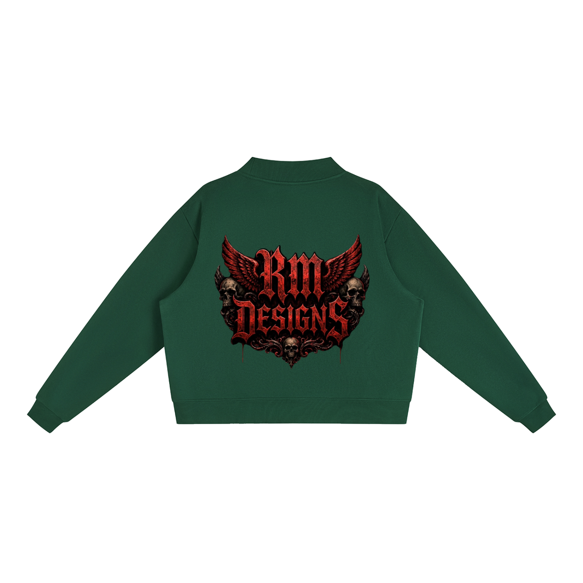 Essential Fleece Mock-Neck Crew Sweatshirt