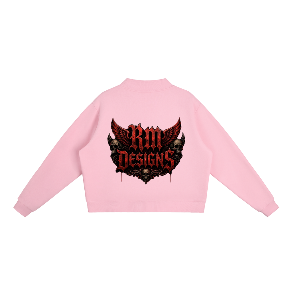 Essential Fleece Mock-Neck Crew Sweatshirt