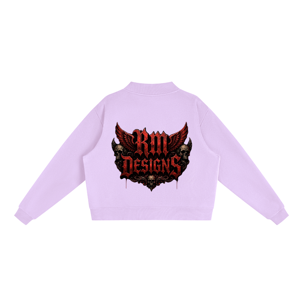 Essential Fleece Mock-Neck Crew Sweatshirt