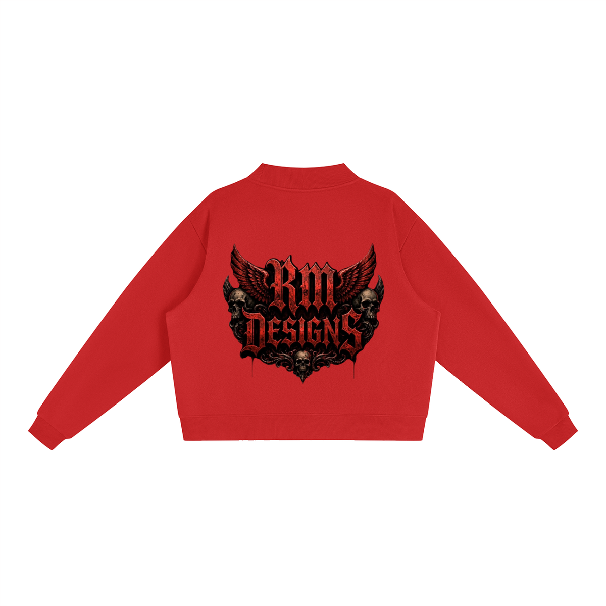 Essential Fleece Mock-Neck Crew Sweatshirt