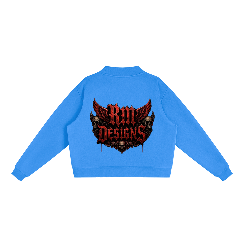 Essential Fleece Mock-Neck Crew Sweatshirt