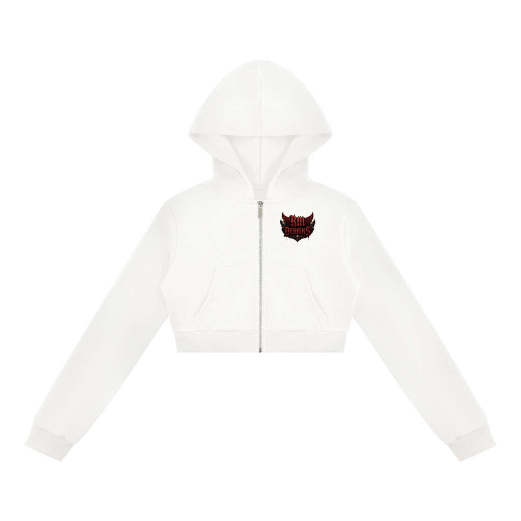 Women's Cropped Full Zip Hoodie