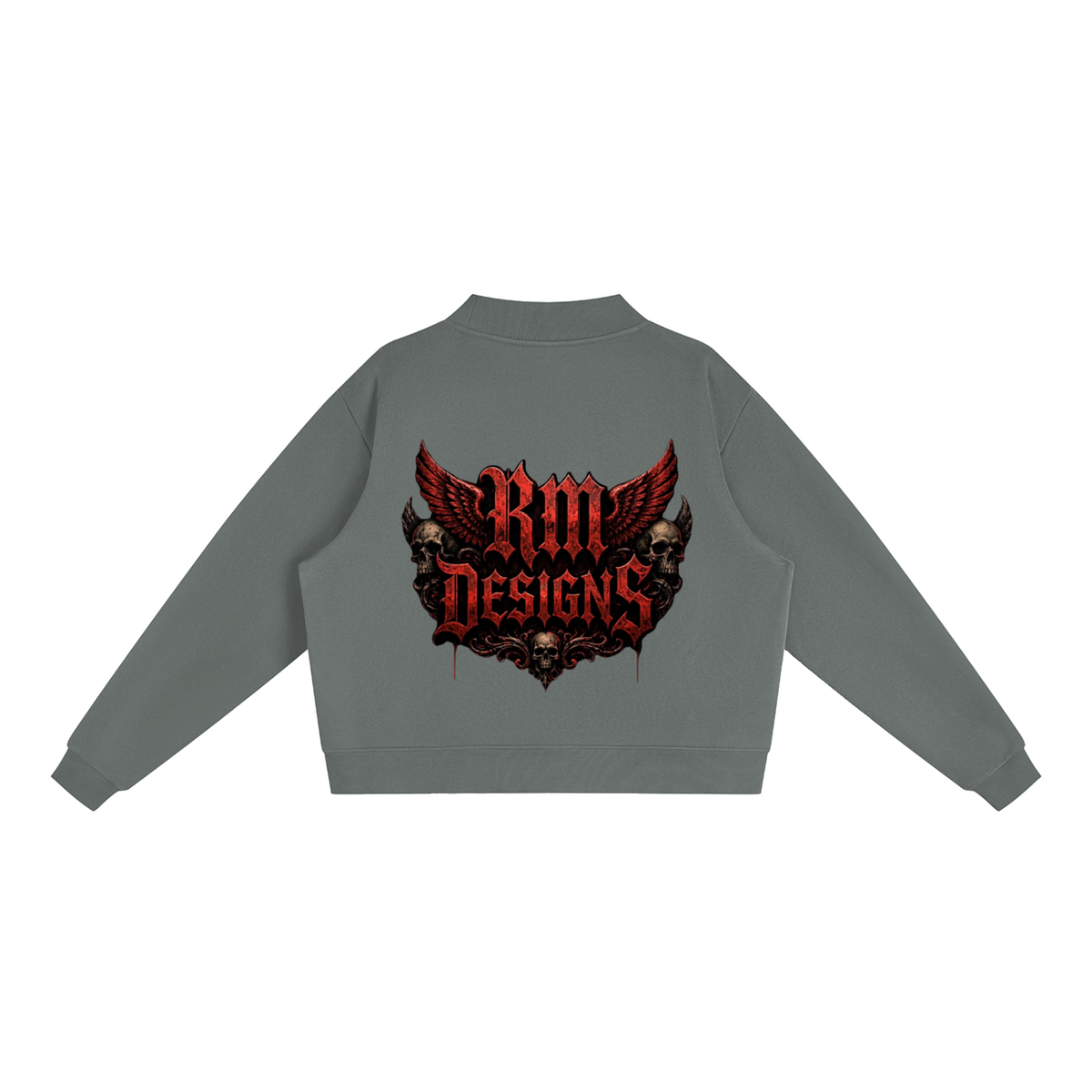 Essential Fleece Mock-Neck Crew Sweatshirt