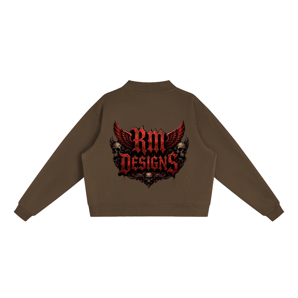 Essential Fleece Mock-Neck Crew Sweatshirt