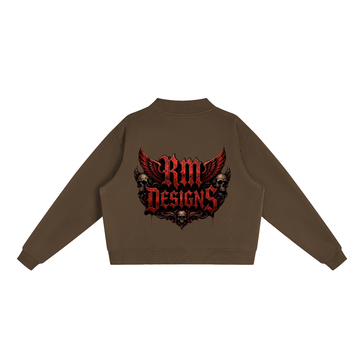 Essential Fleece Mock-Neck Crew Sweatshirt