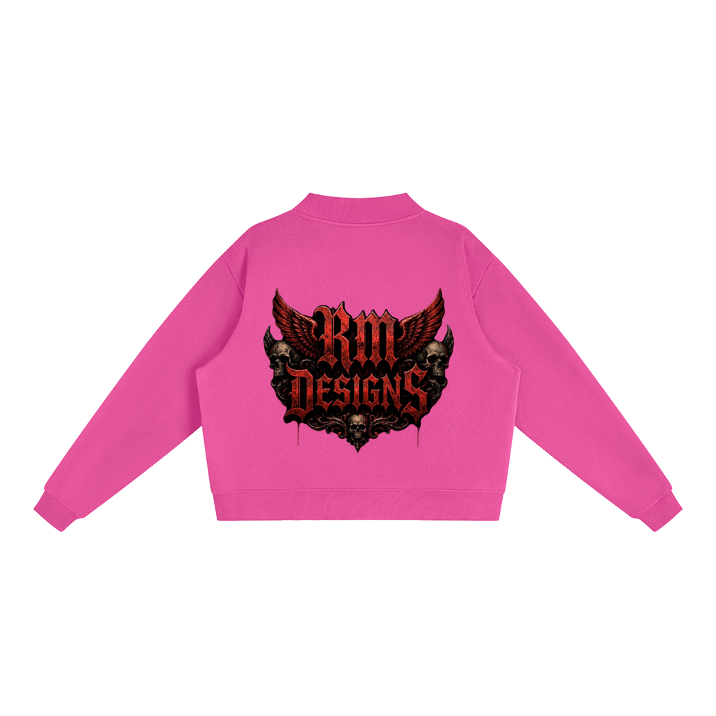 Essential Fleece Mock-Neck Crew Sweatshirt