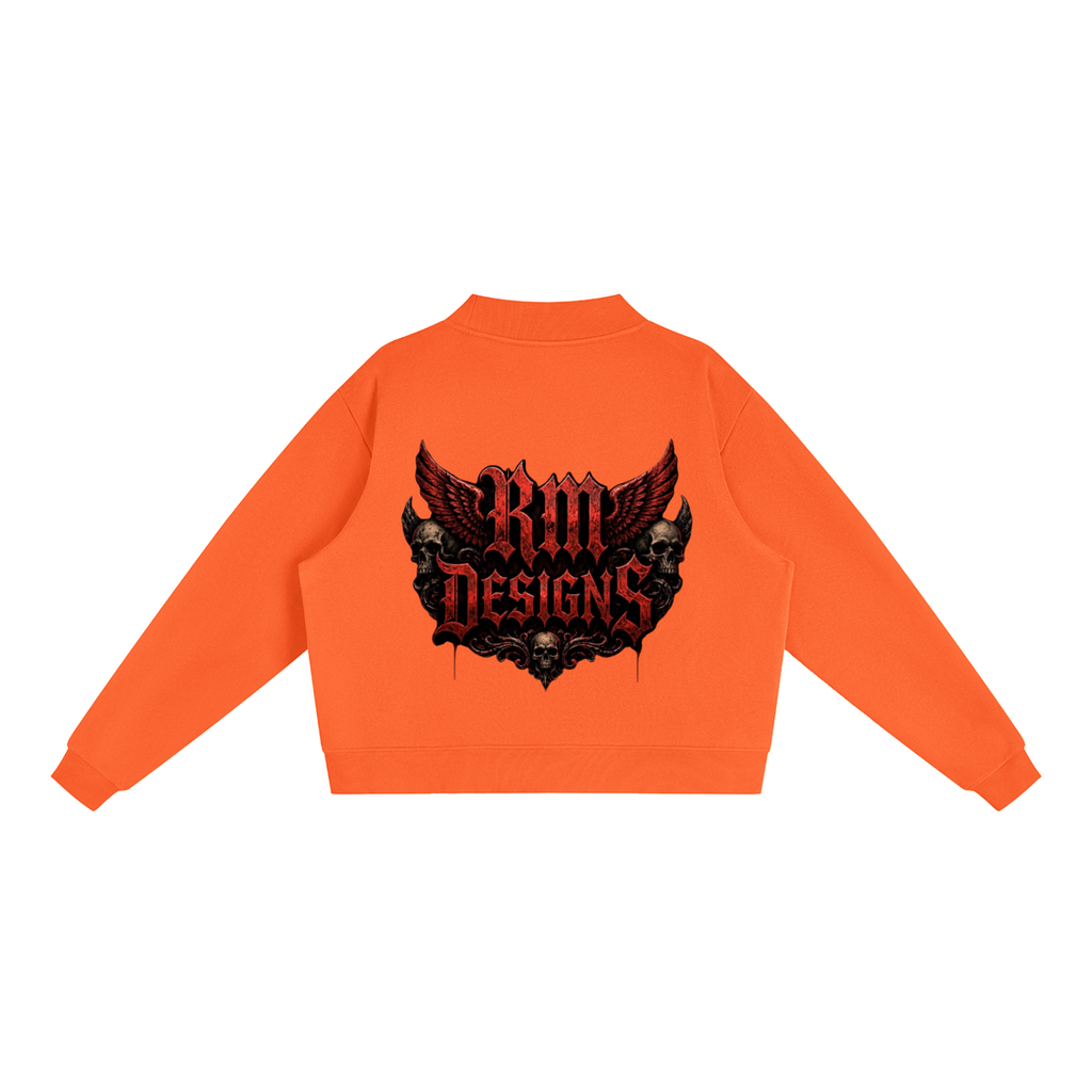 Essential Fleece Mock-Neck Crew Sweatshirt
