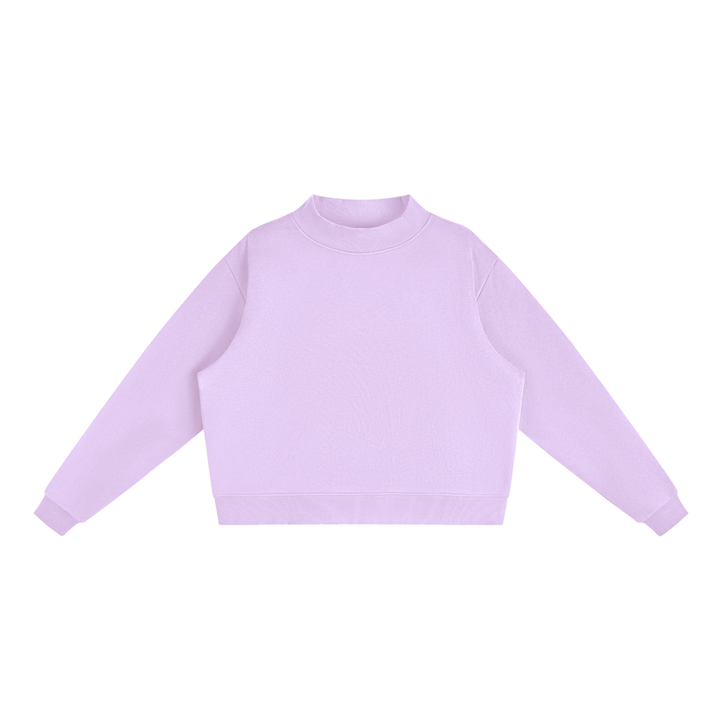 Essential Fleece Mock-Neck Crew Sweatshirt