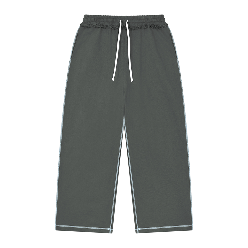 Unisex Raw Edge Topstitch Sweatpants