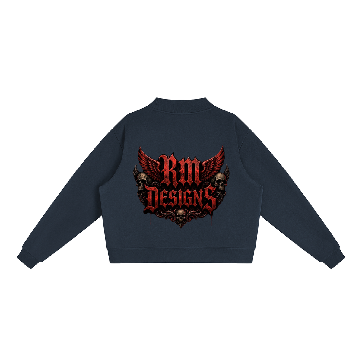 Essential Fleece Mock-Neck Crew Sweatshirt