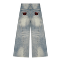 Women’s Vintage Wash Wide Leg Denim Jeans