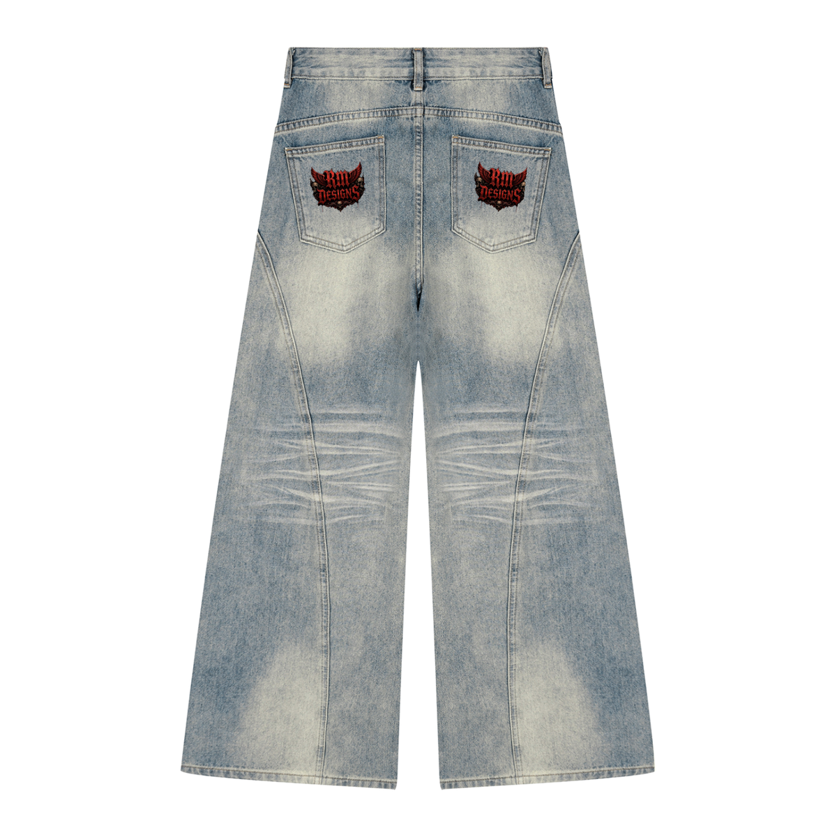 Women’s Vintage Wash Wide Leg Denim Jeans